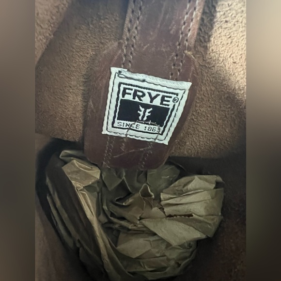 FRYE Harness 12R Men's Boots Size 10 D Dark Brown Distressed Leather New - Picture 10 of 11